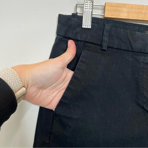 J Crew Mercantile Womens Size 4 Effortless Slim Crop Chino Pant Black Stretch - Picture 4 of 12